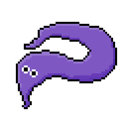 64x64 'worm on string' pixel art made by Hans in Aseprite Worm pixel art